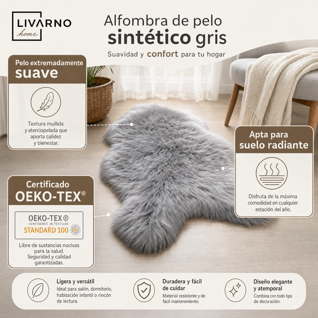 Livarno Home Alfombra de pelo sintético