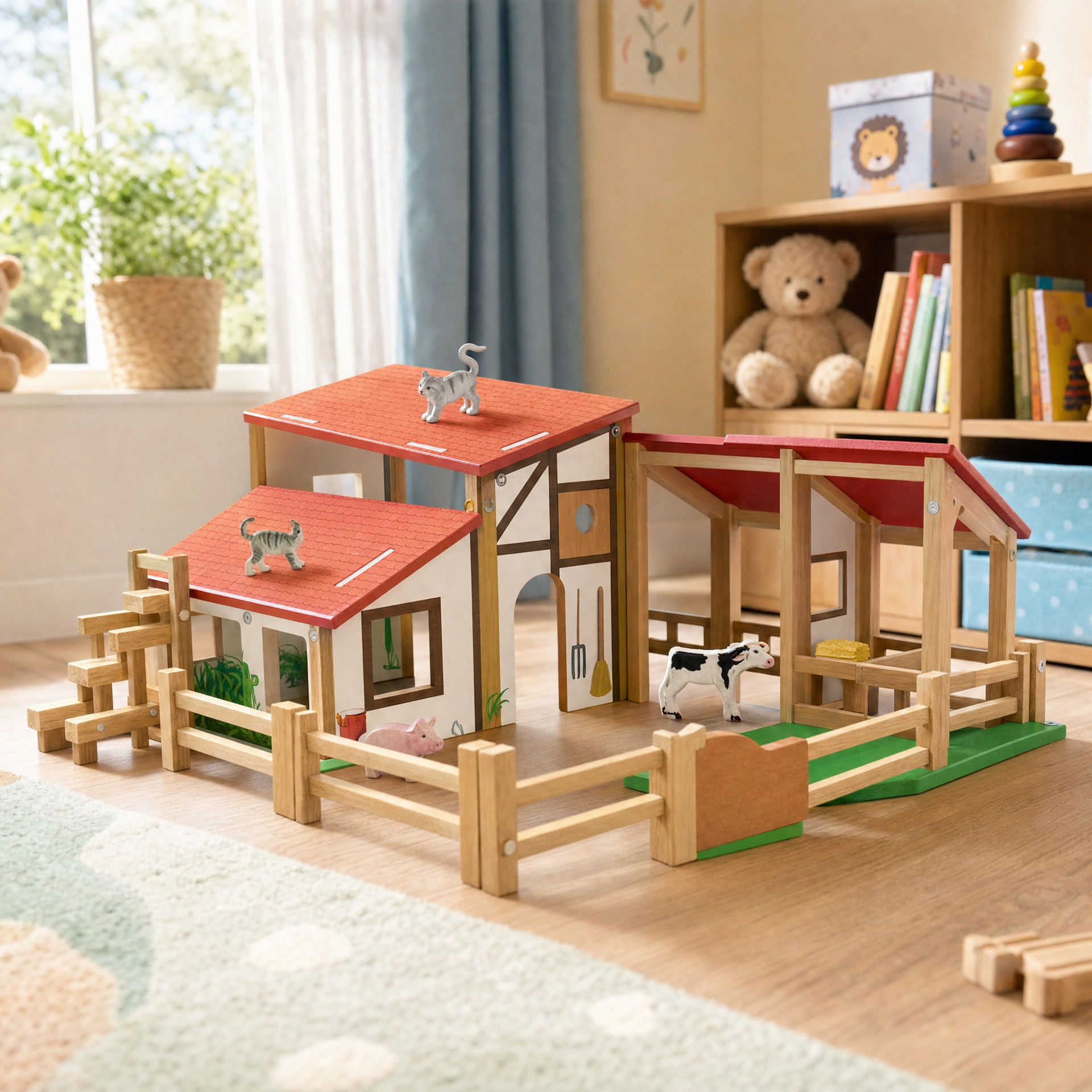Playtive Granja de madera de juguete