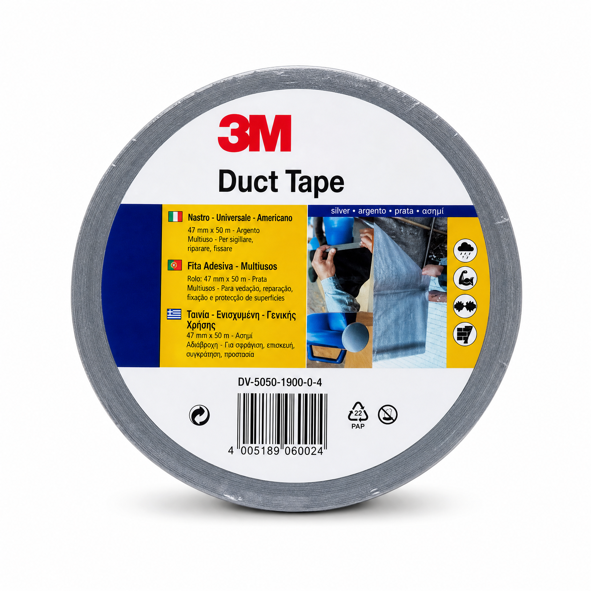 3M Duct Tape cinta americana gris resistente