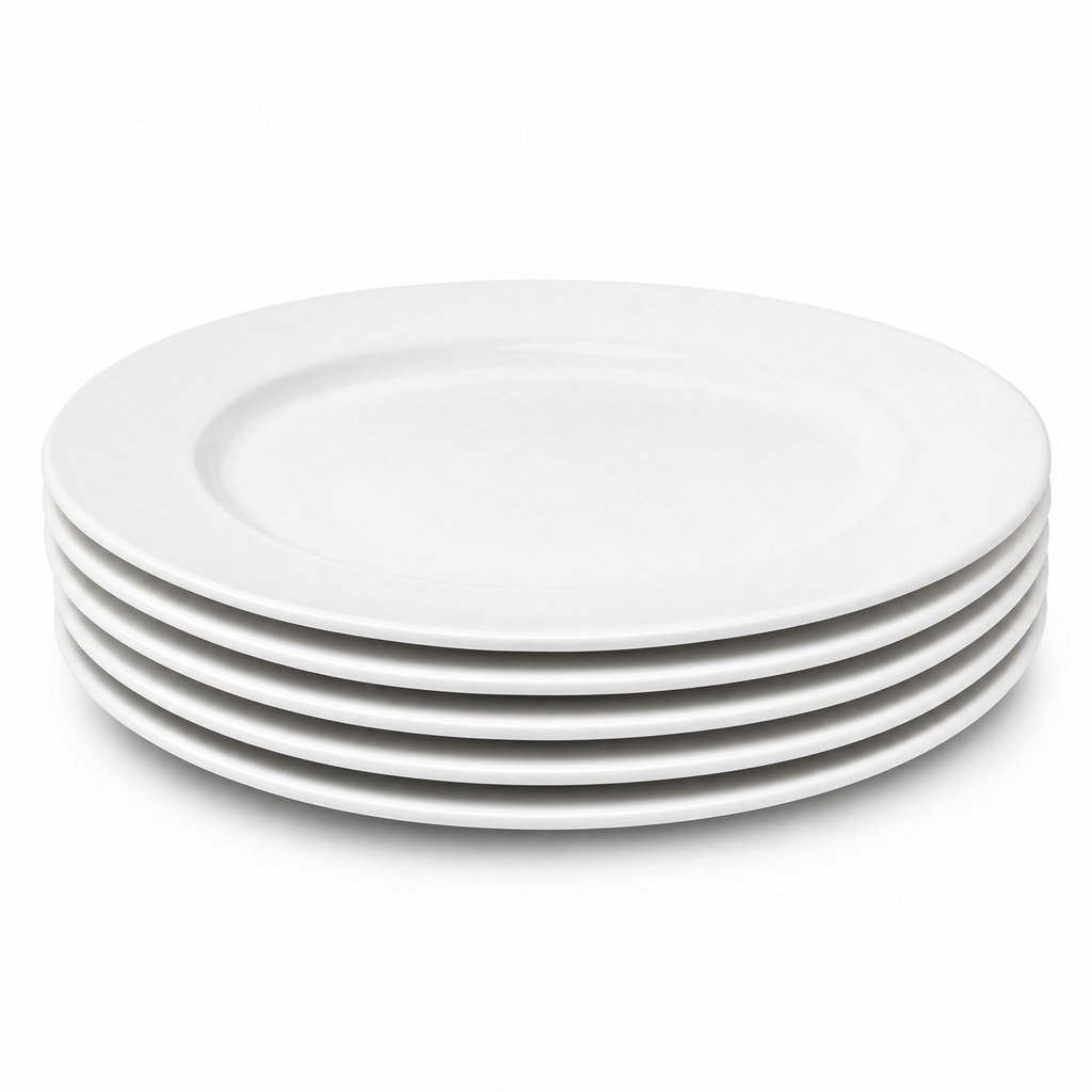 Set Platos Porcelana Blanca