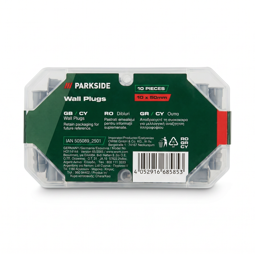 Tacos de Pared 10x50mm Parkside 10 uds