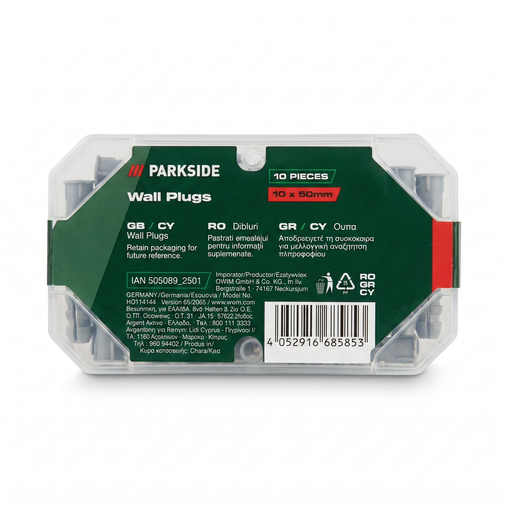 Tacos de Pared 10x50mm Parkside 10 uds