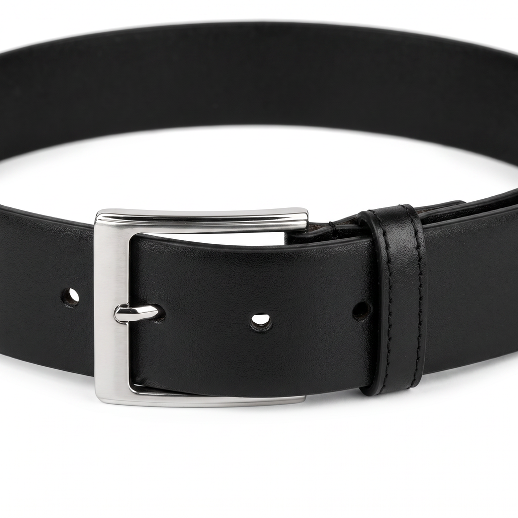Livergy Cinturón de Cuero Negro Talla 115