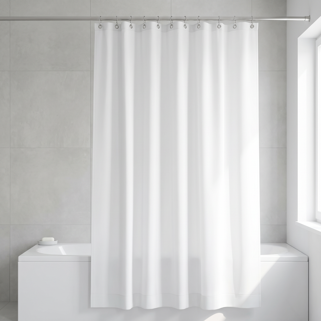 Kleine Wolke Cortina de Ducha Textil Blanca 180 × 200 cm