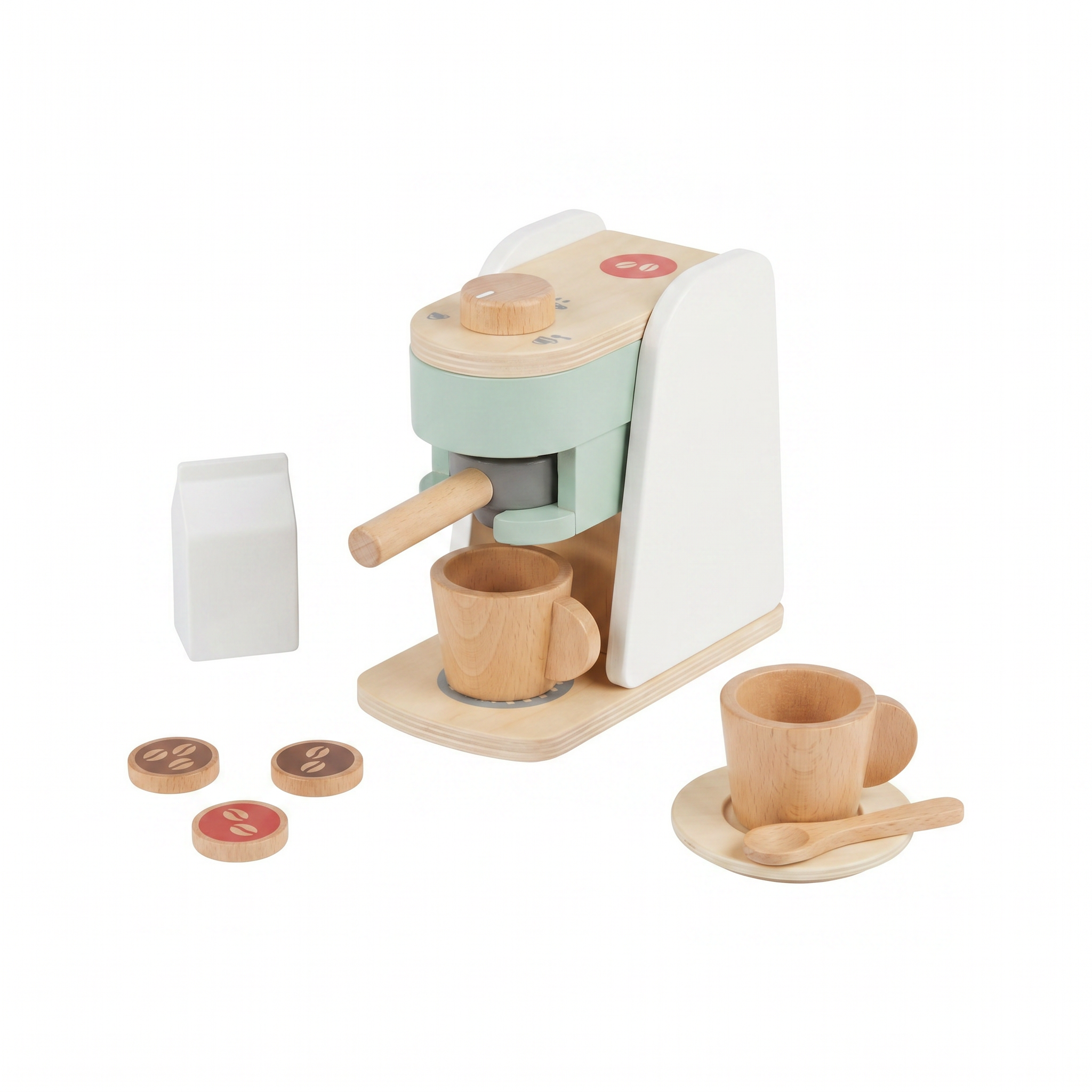 Cafetera de Madera Lupilu — Coffee Machine Play Set (2+ Años)