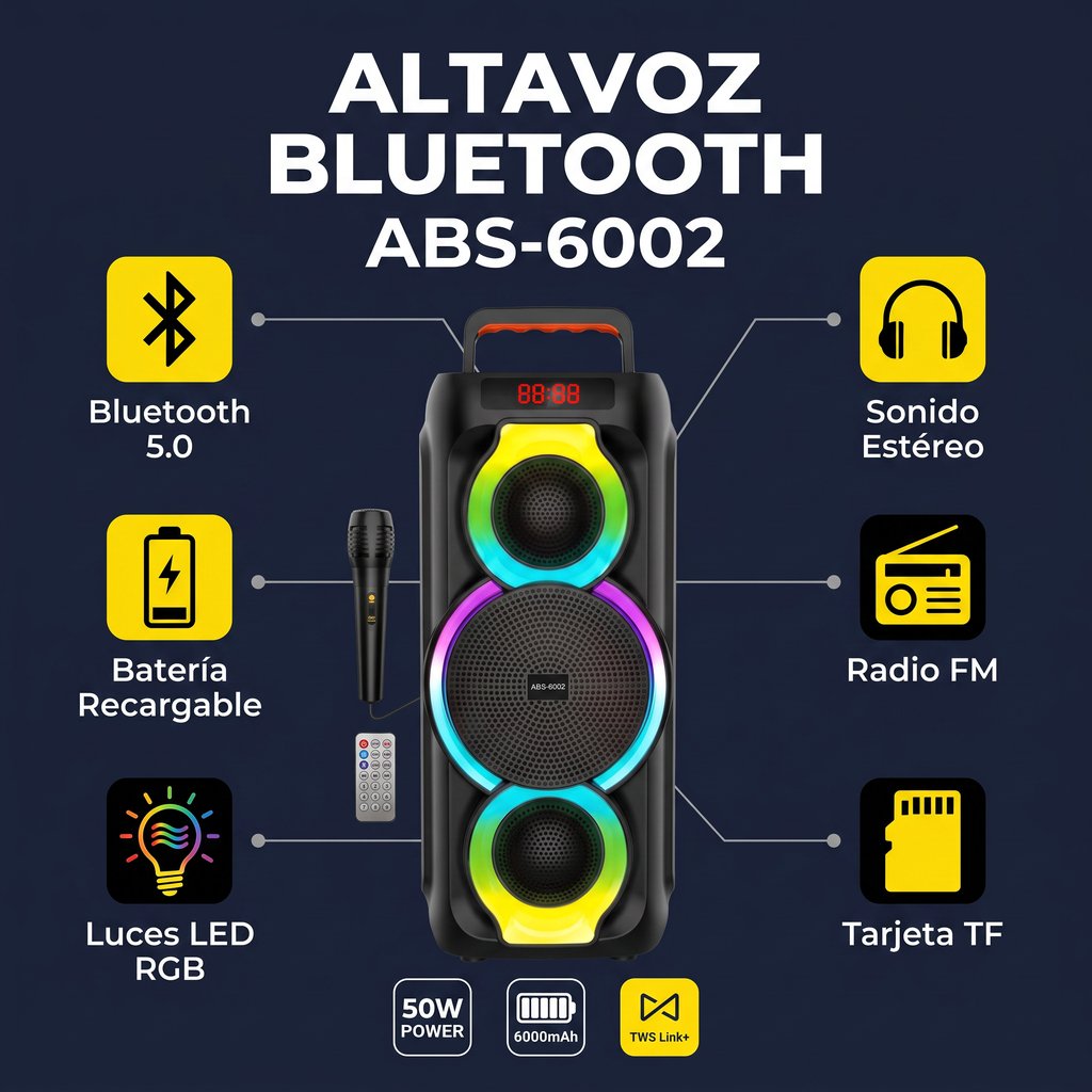 Altavoz Bluetooth Abs-6002