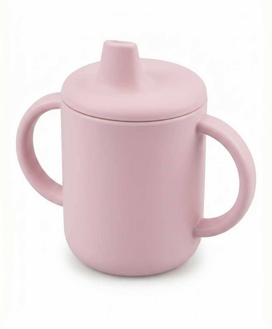 Taza Aprendizaje Bebé Crofton Rosa con Tapa y Asas