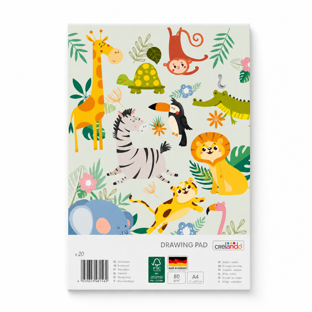 Crelando Pegatinas infantiles temática Safari, fáciles de despegar y pegar