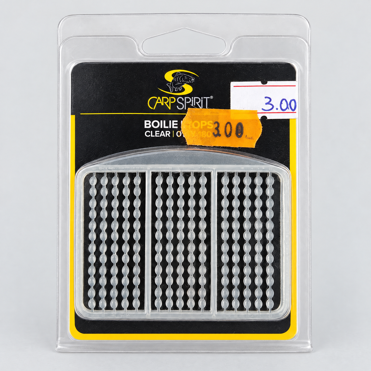 Detalle de los topes transparentes Carp Spirit Boilie Stops Clear