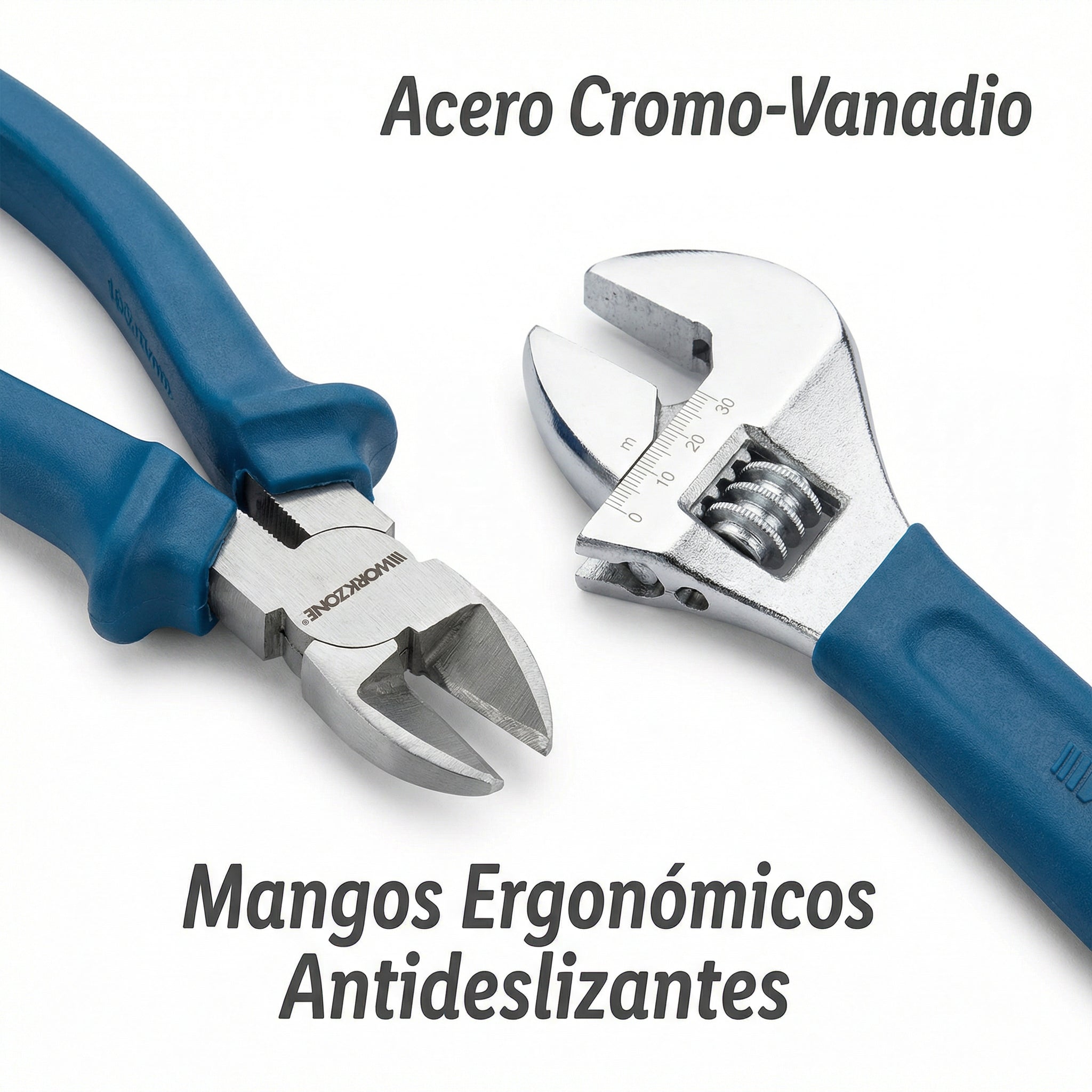 Pack Alicate de Corte 160mm + Llave Ajustable 200mm | Workzone