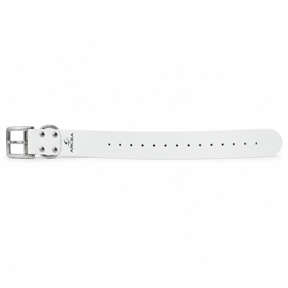 Collar Arcea Polytec blanco de 50 mm sobre fondo blanco