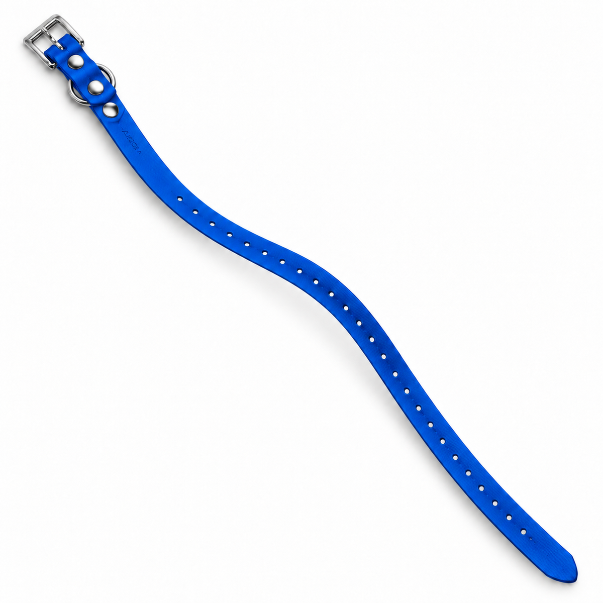 Collar Arcea Polytec de 16 mm azul eléctrico sobre fondo blanco