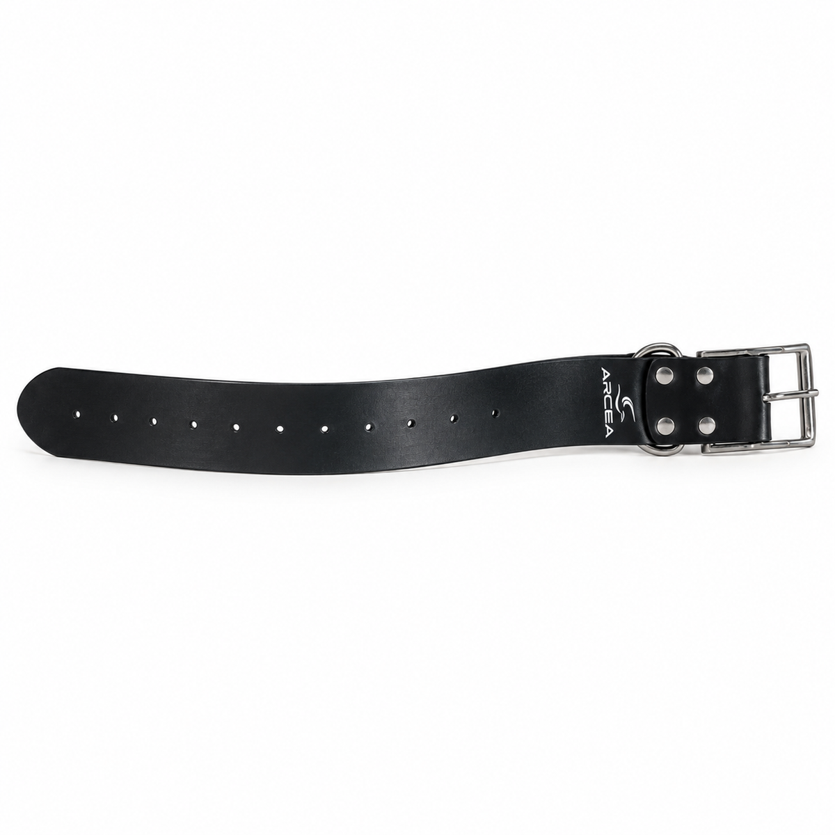 Collar Arcea Polytec negro de 50 mm sobre fondo blanco