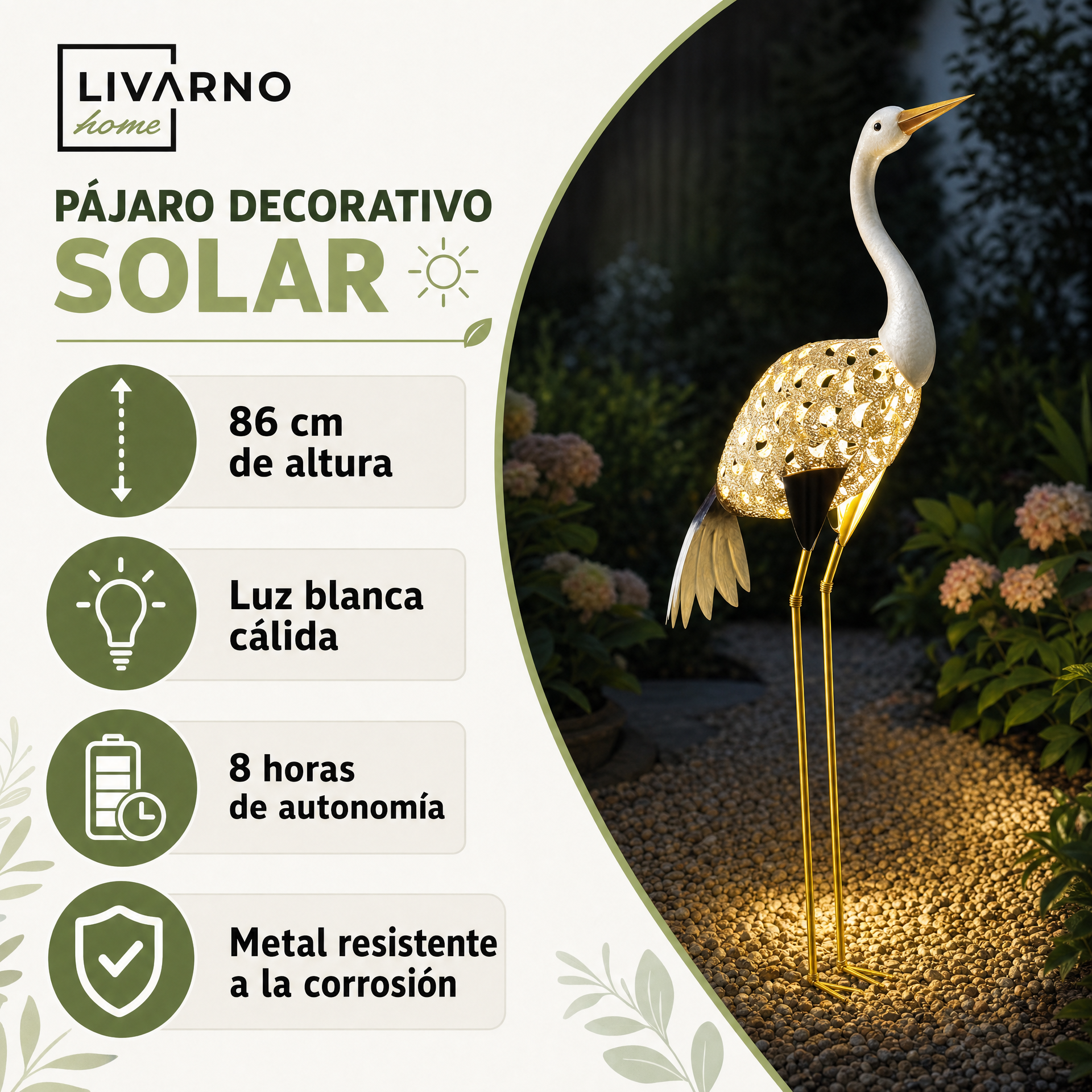 Livarno Home Pájaro decorativo solar