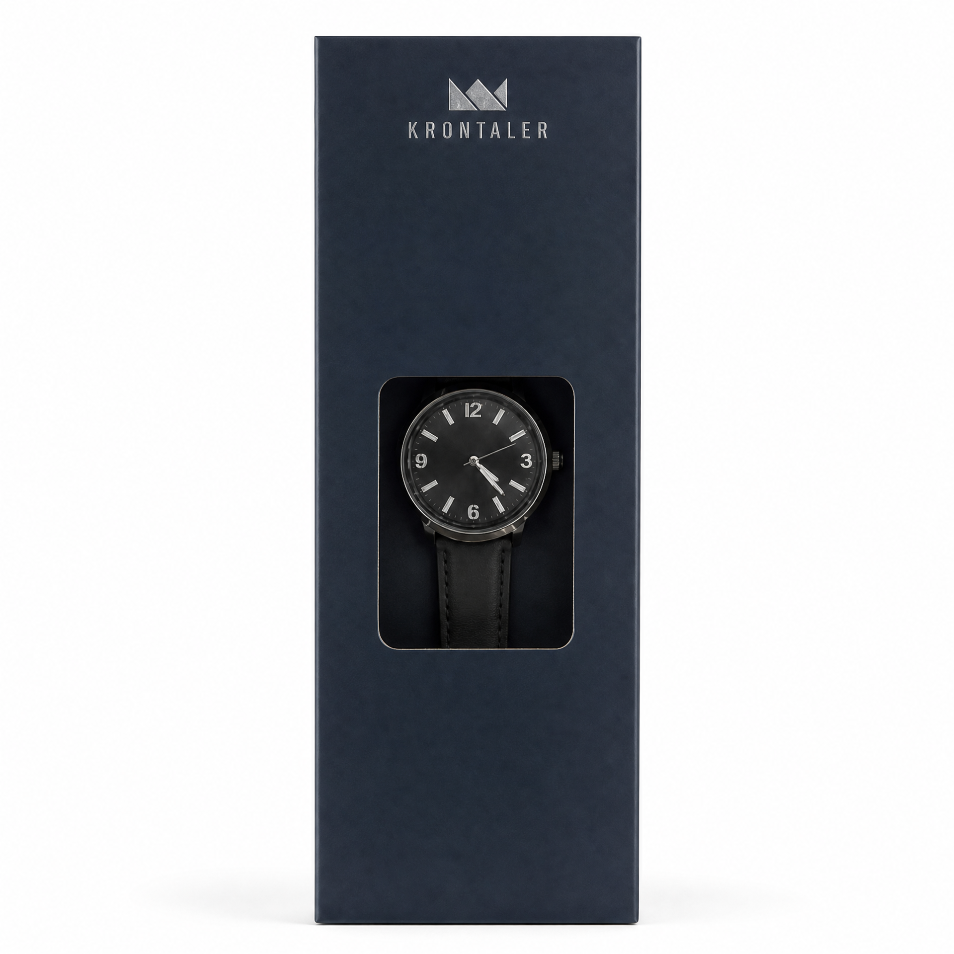 Auriol reloj de pulsera analógico con correa negra o marrón, cristal mineral y 5 bar