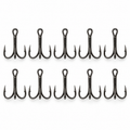 Asari Universal Treble 1/0, pack de 10 anzuelos triples sobre fondo blanco