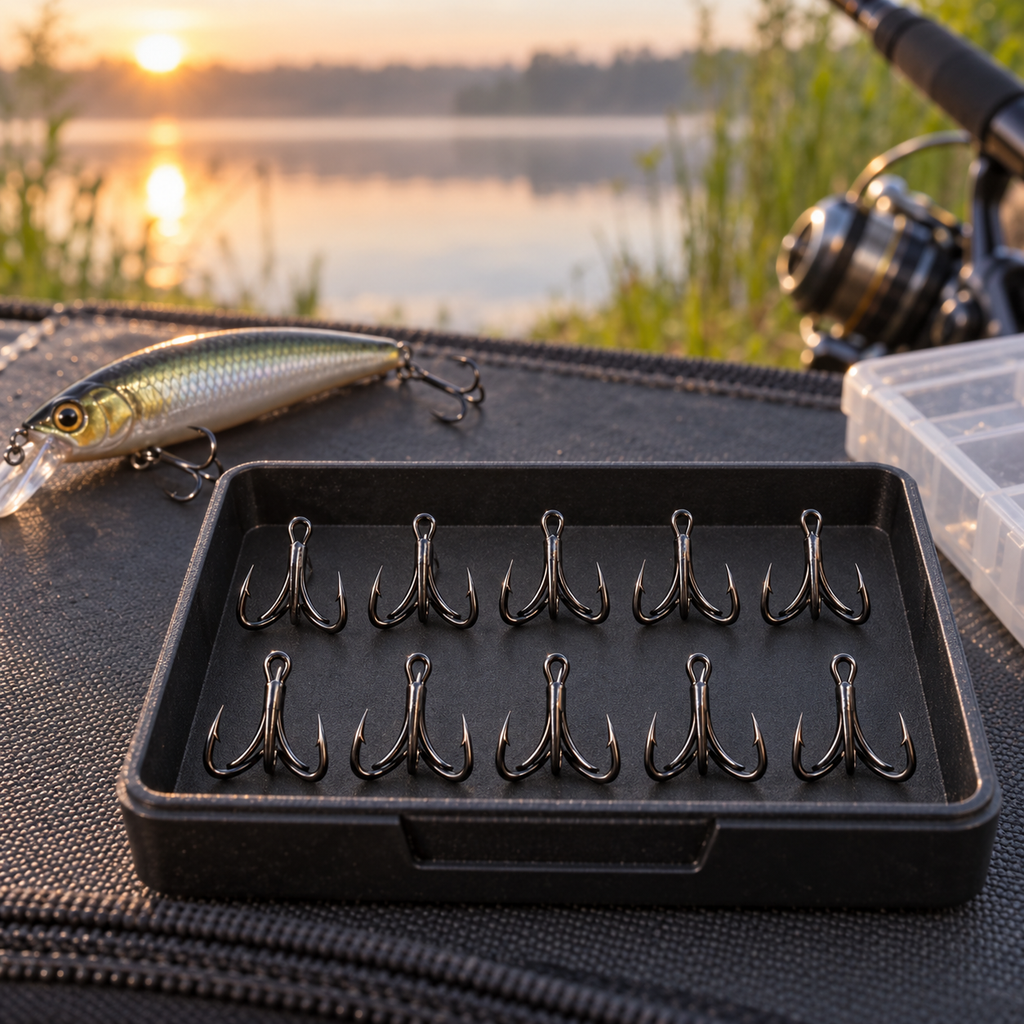 Asari Universal Treble 1/0, pack de 10 en ambiente de pesca
