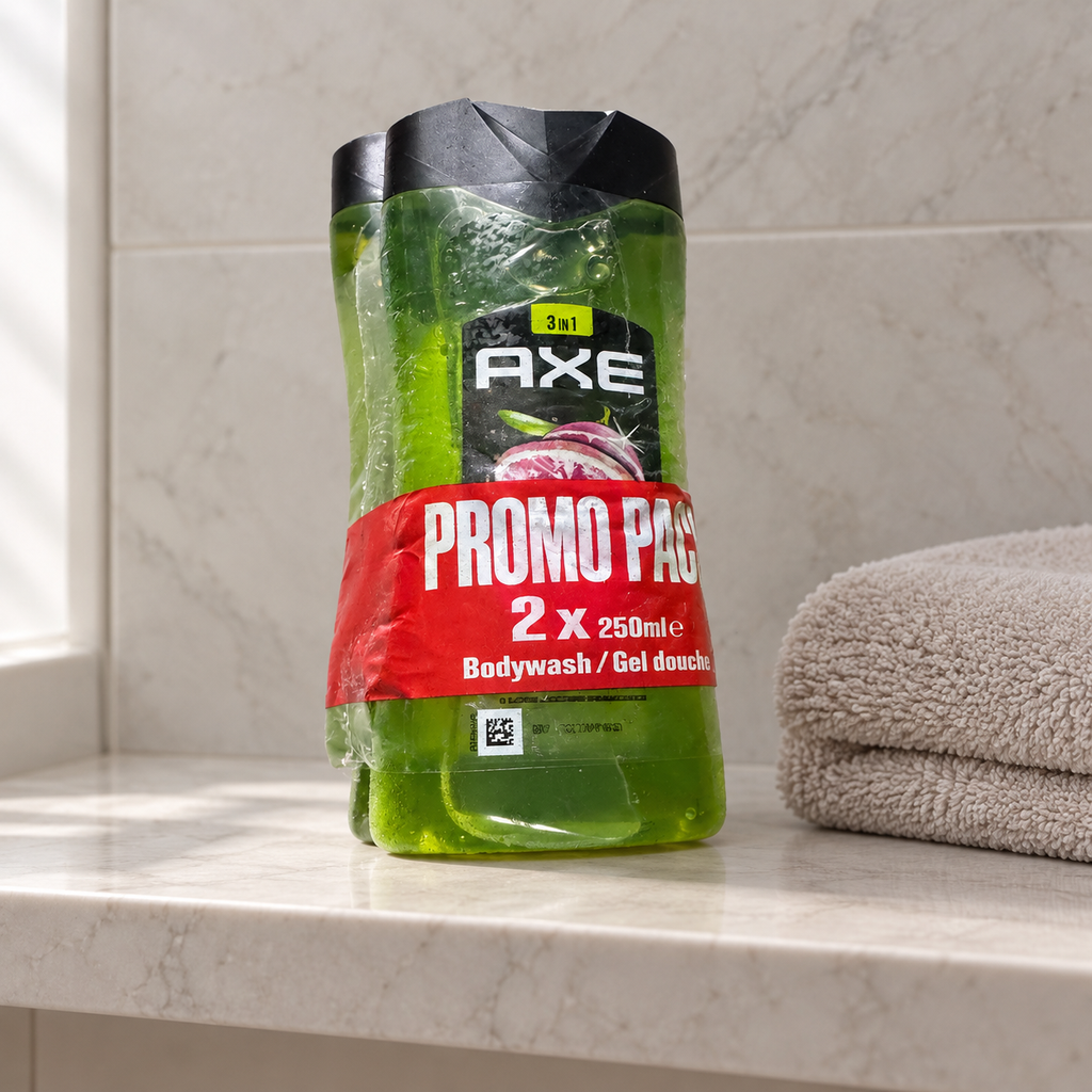 AXE Epic Fresh gel de ducha, pack de 2 × 250 ml — ambientación en baño