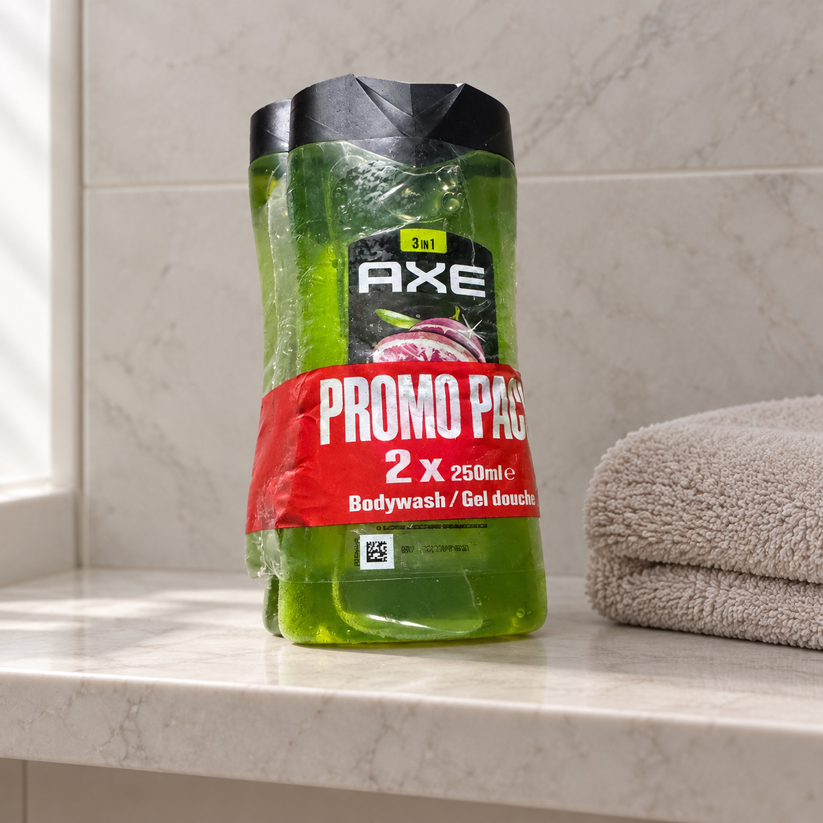 AXE Epic Fresh gel de ducha, pack de 2 × 250 ml — ambientación en baño