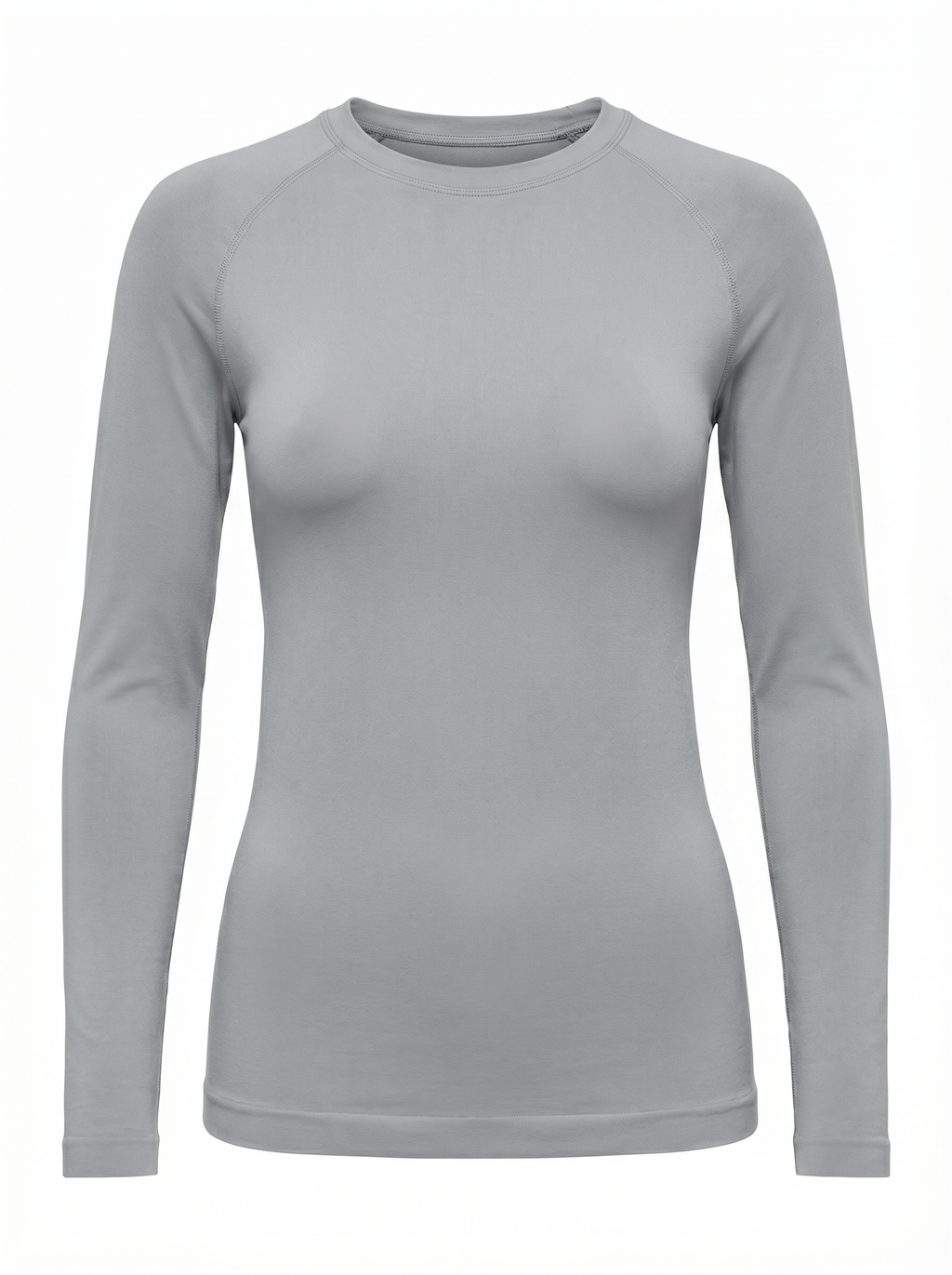 Camiseta Interior Térmica Esquí Crane Seamless Mujer Gris — Tallas M/L Extra Slim Fit