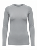 Camiseta Interior Térmica Esquí Crane Seamless Mujer Gris — Tallas M/L Extra Slim Fit