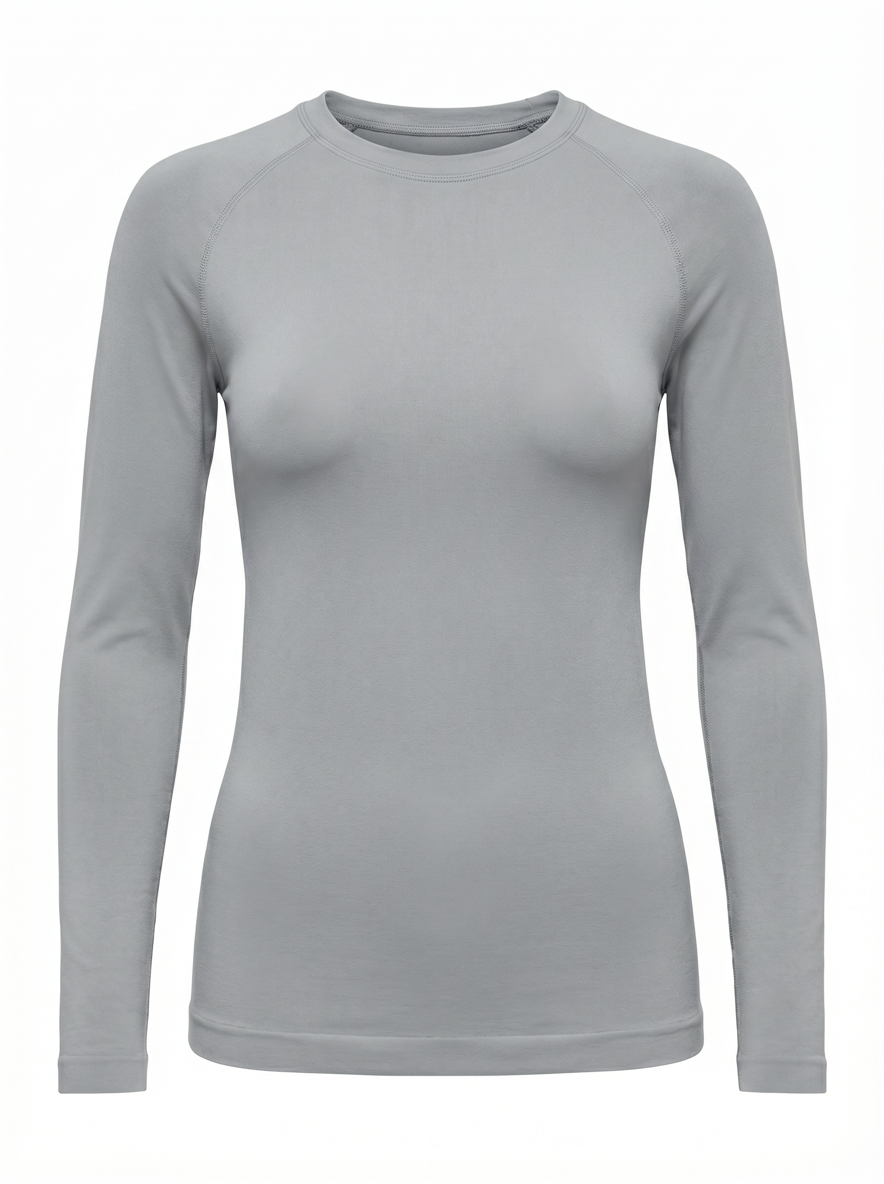Camiseta Interior Térmica Esquí Crane Seamless Mujer Gris — Tallas M/L Extra Slim Fit
