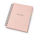 Cuaderno espiral rosa Amazing con separadores de pestañas de colores