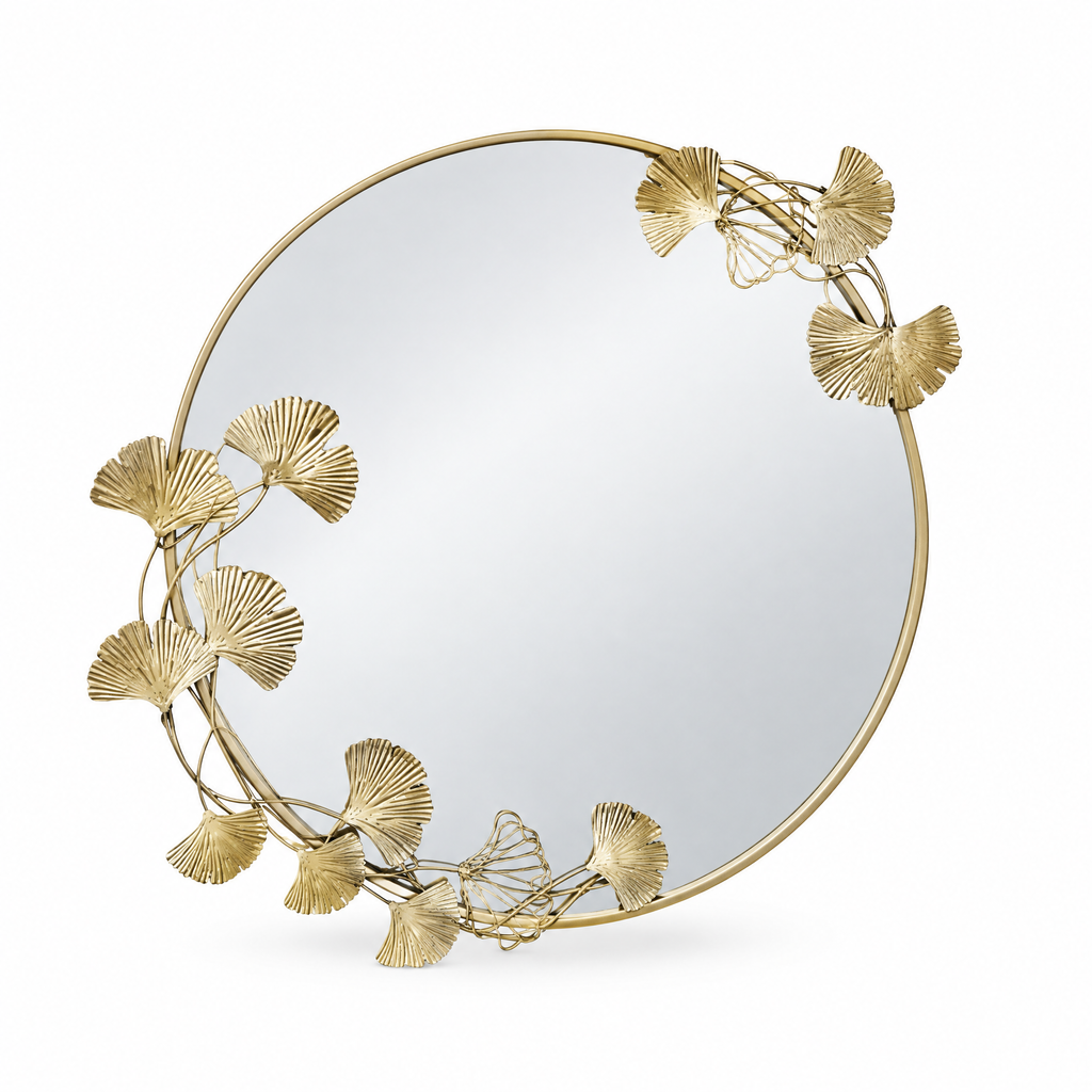 Espejo Decorativo LIVARNO home con Hojas de Ginkgo 38,5 × 36,5 cm