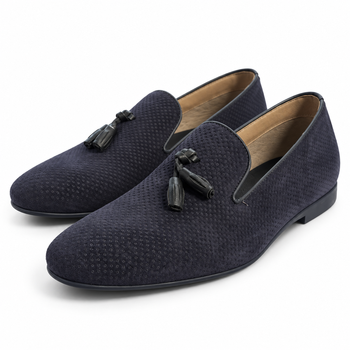 Mocasines Baerchi 2302 Puntos azul marino - fondo blanco