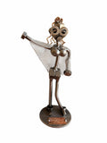 Figura Artesanal de Metal — Bailarina con Vestido de Malla