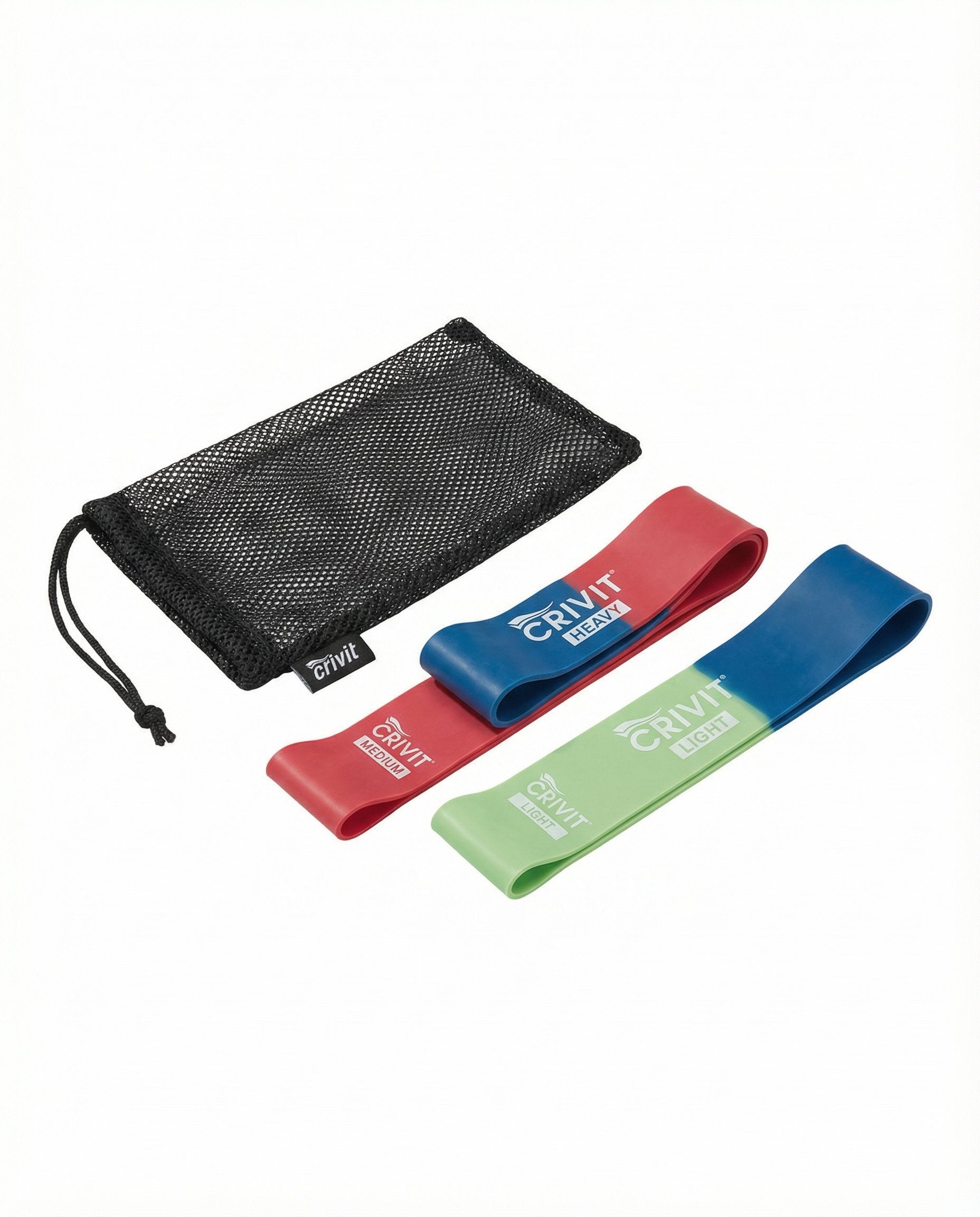 Set 3 Bandas de Resistencia Fitness con Bolsa - Crivit