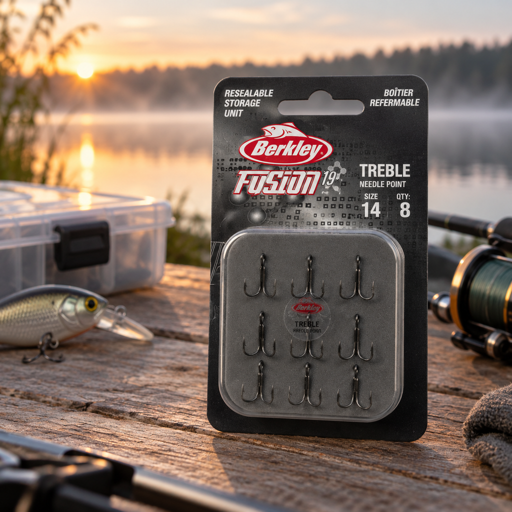 Berkley Fusion19 Treble Needle Point nº 14 en ambiente de pesca