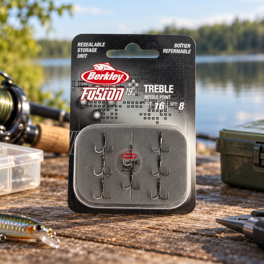 Berkley Fusion19 Treble Needle Point nº 16 en ambiente de pesca