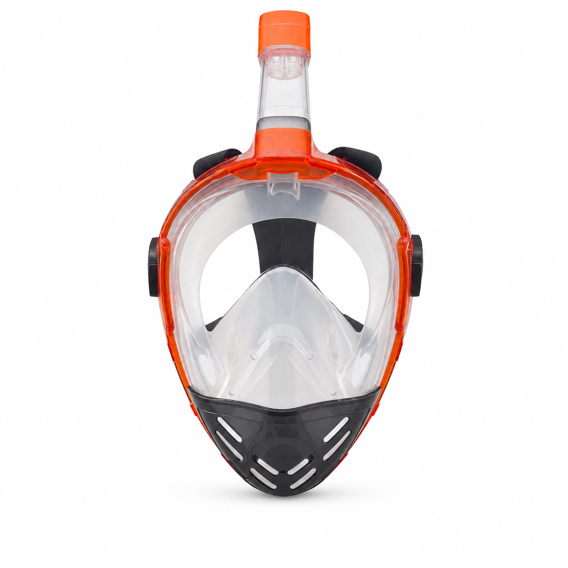 Crivit Máscara de Snorkel Facial Completa Naranja y Negra