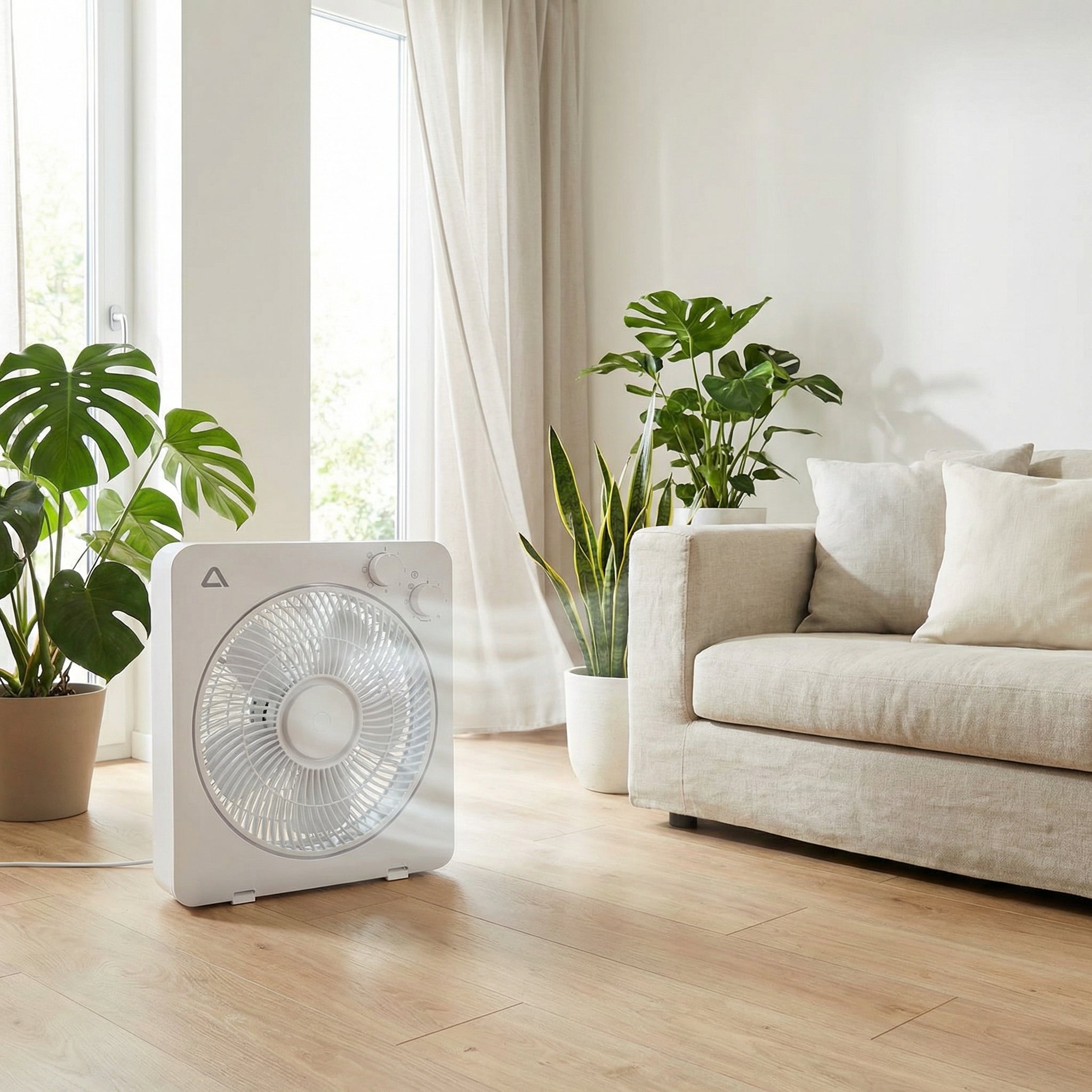Ventilador de Caja Compacto 45W con Timer 60 Minutos 3 Velocidades | Ambiano