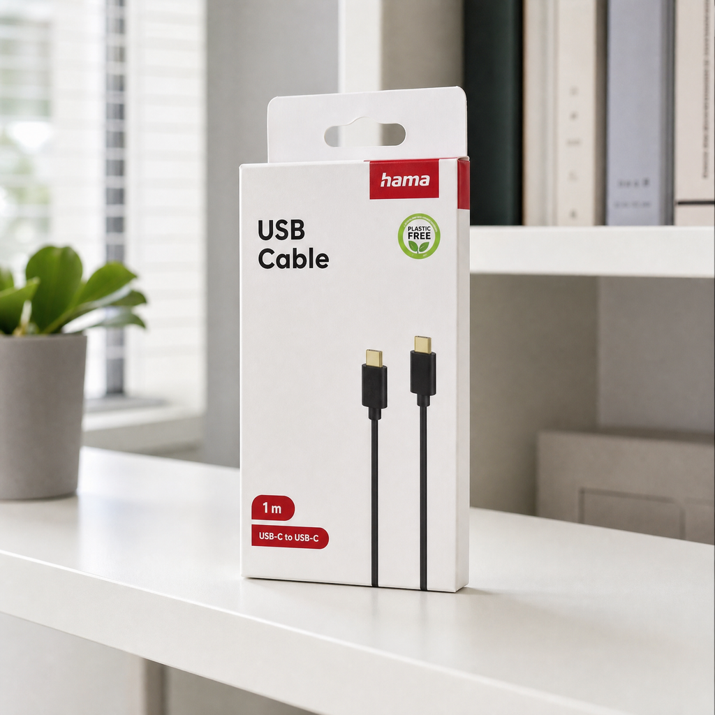 Hama Cable USB-C a USB-C 1 m (negro)