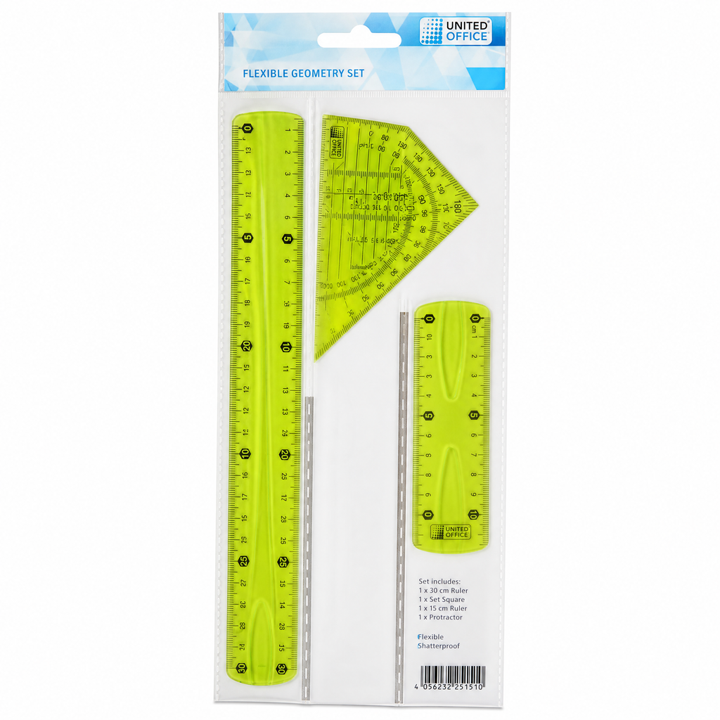Set Geometría Flexible United Office 3 Piezas