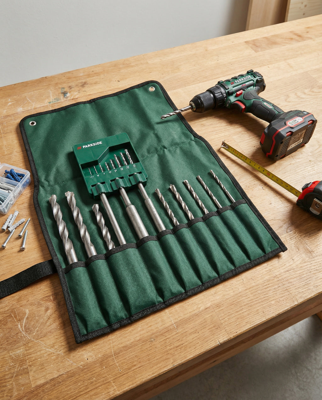 Set 8 Brocas para Mampostería con Estuche Enrollable | Parkside