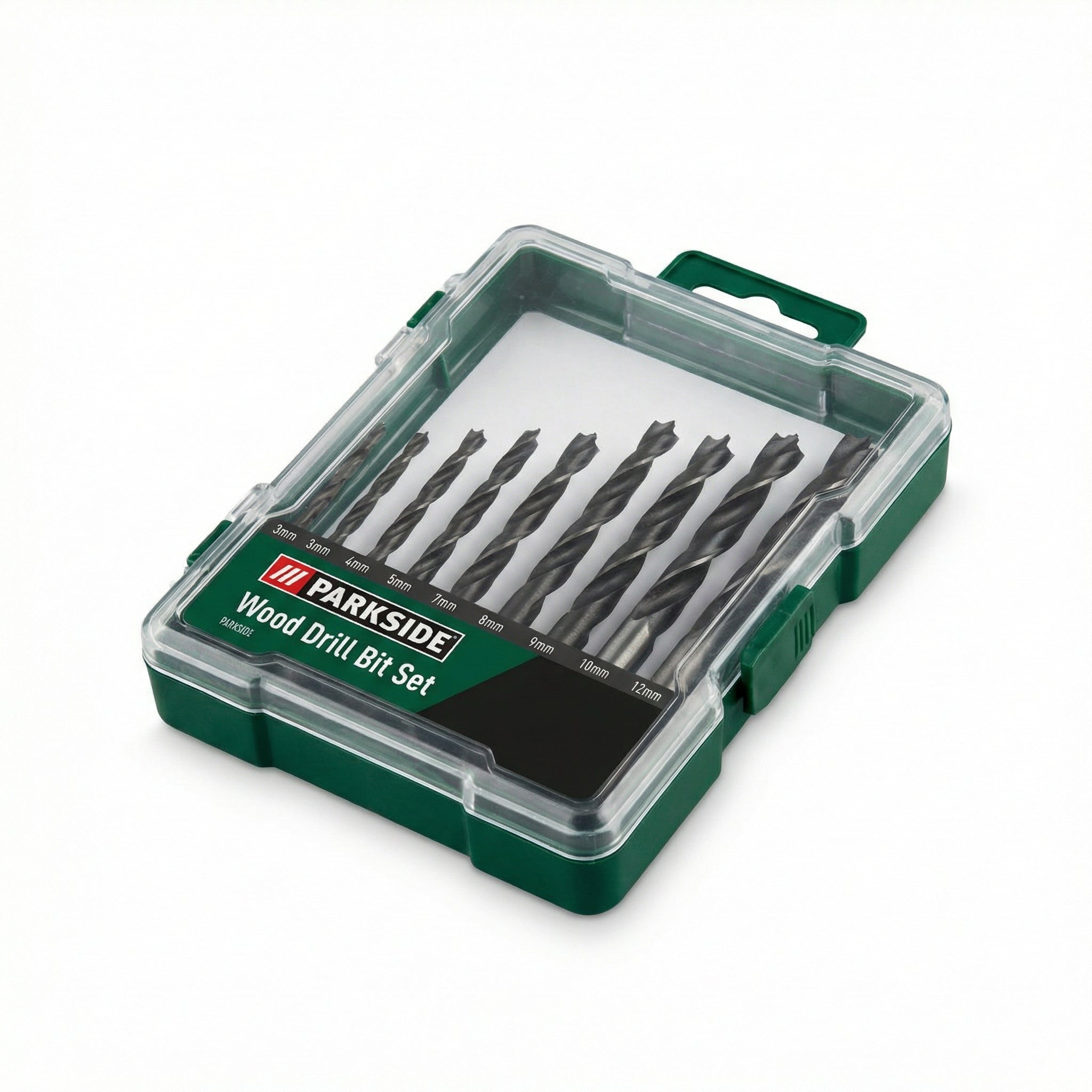 Set 10 Brocas para Madera Ø3-12mm con Estuche | Parkside