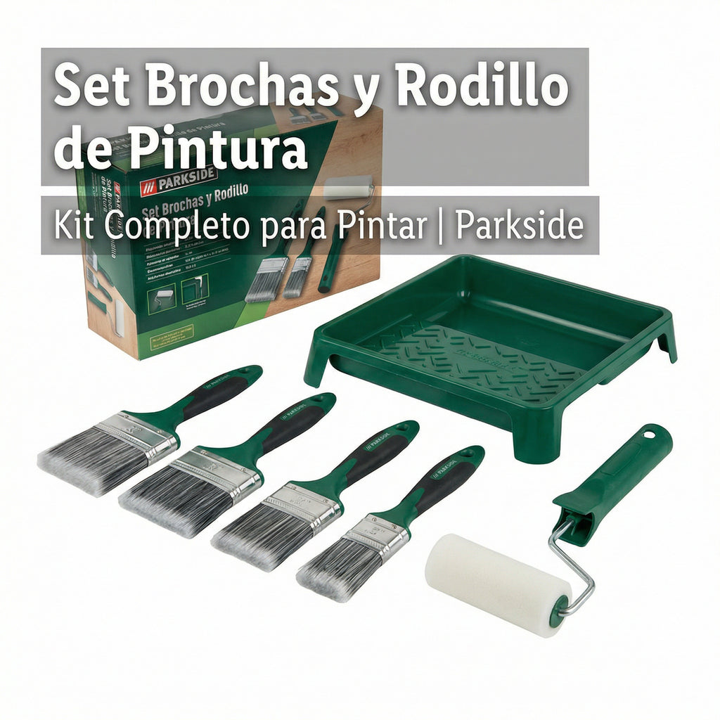 Set Brochas y Rodillo de Pintura Kit Completo | Parkside