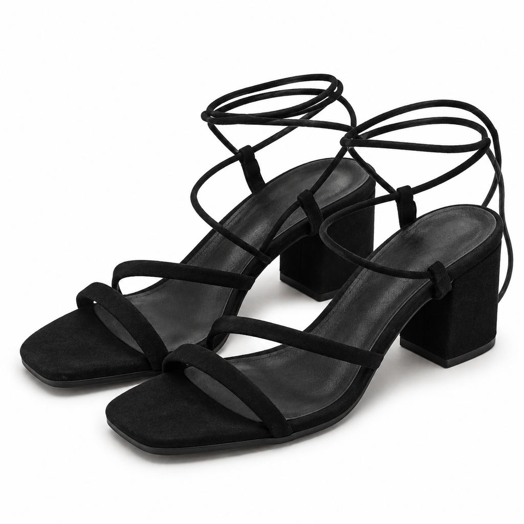 Sandalias Bryan Stepwise 2605 negras talla 39 sobre fondo blanco