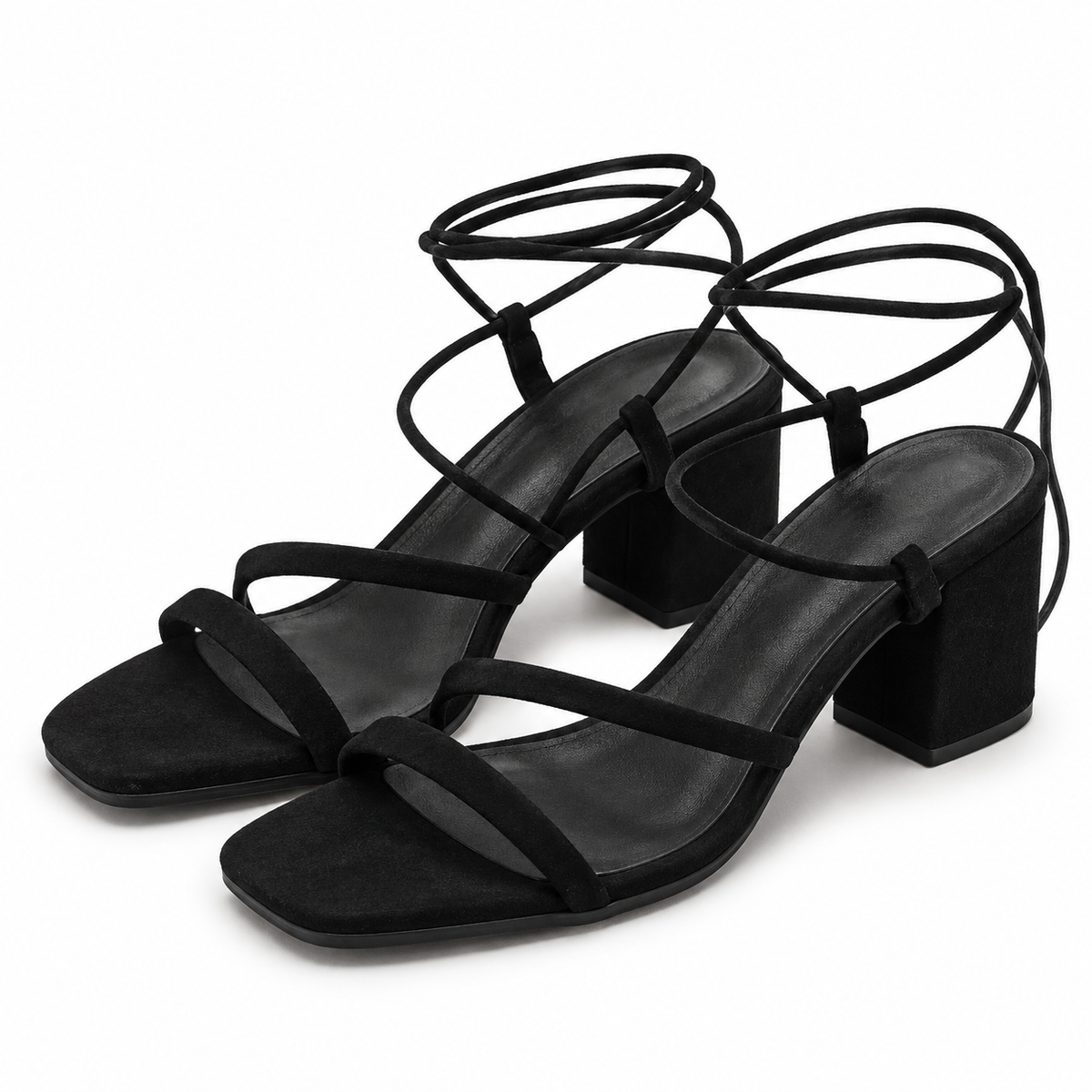 Sandalias Bryan Stepwise 2605 negras talla 39 sobre fondo blanco