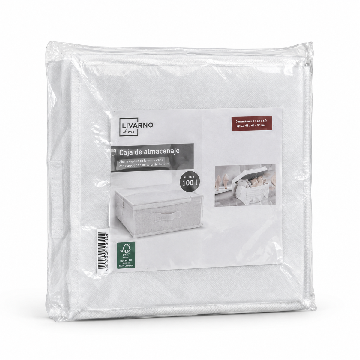 Caja de Almacenaje LIVARNO home 100 L con Tapa y Asas