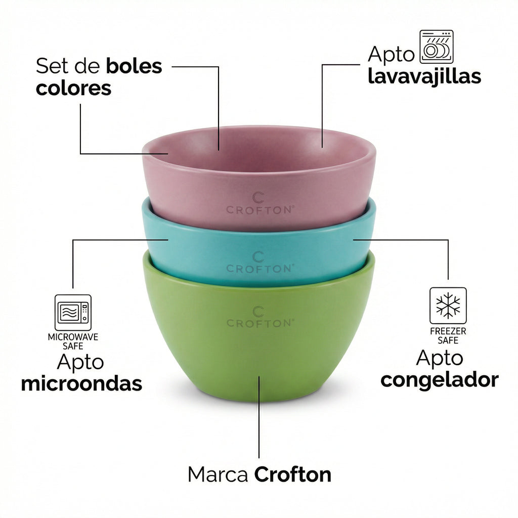 Set Boles Crofton Colores Aptos Microondas