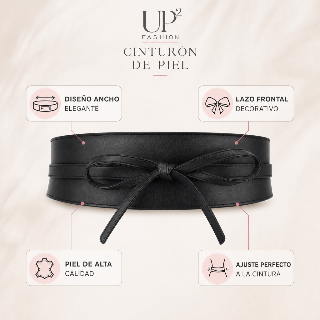 UP2 Edition cinturón ancho de mujer con lazo frontal