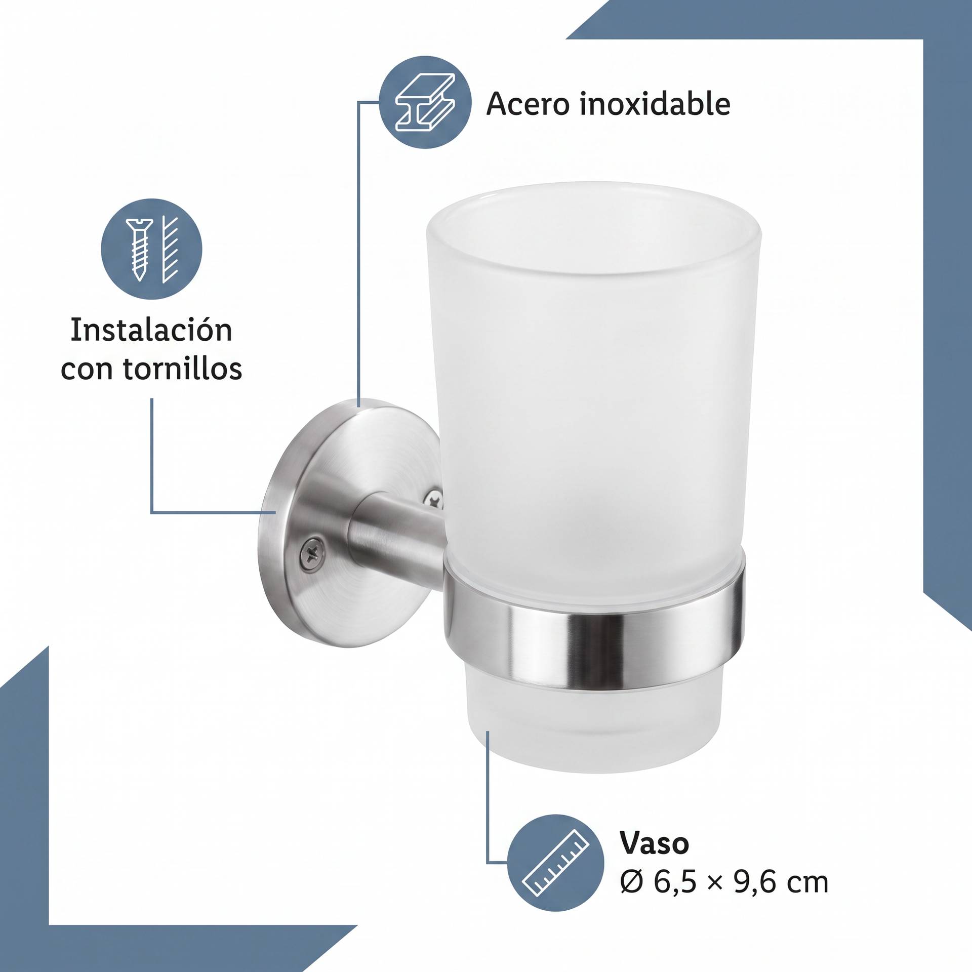 Livarno Home Soporte Mural para Cepillos de Dientes Acero