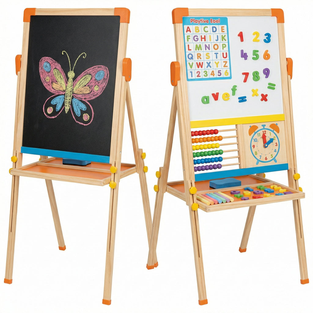 Caballete Infantil Multifunción de Madera con Accesorios - Playtive