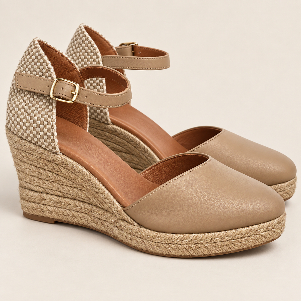 Detalle de las alpargatas Cabrera 48-5 beige