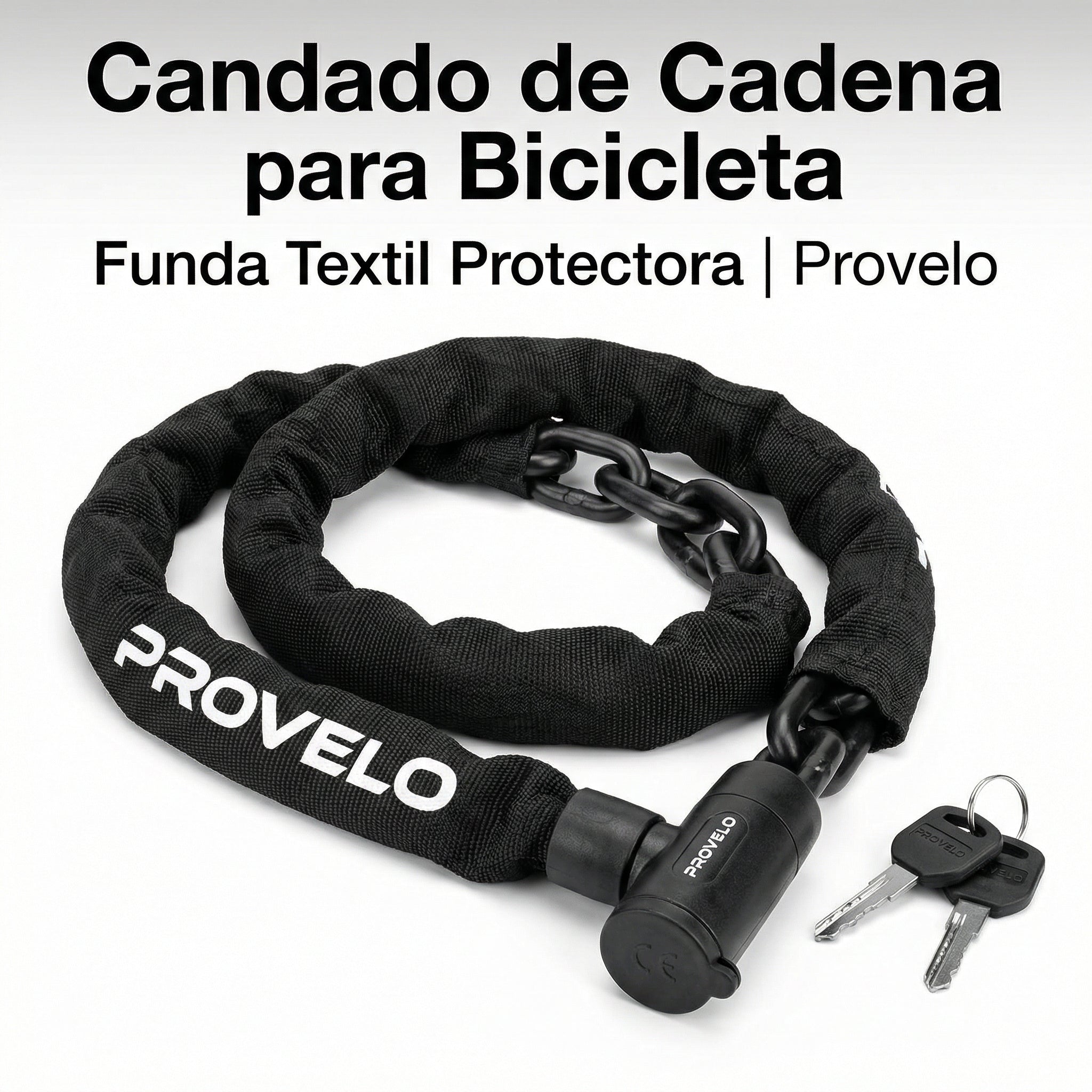 Candado de Cadena para Bicicleta con Funda Textil | Provelo
