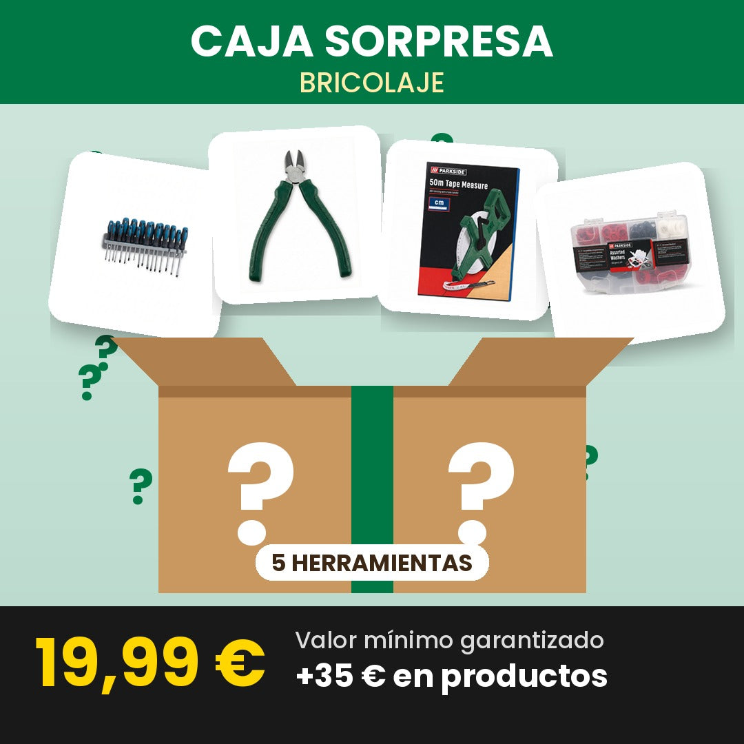 Caja Sorpresa Bricolaje — 5 Herramientas y Accesorios